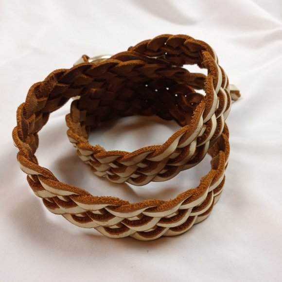 Vintage Lucky Brand Braided Weave Distressed Belt Size 26 - Picture 6 of 15